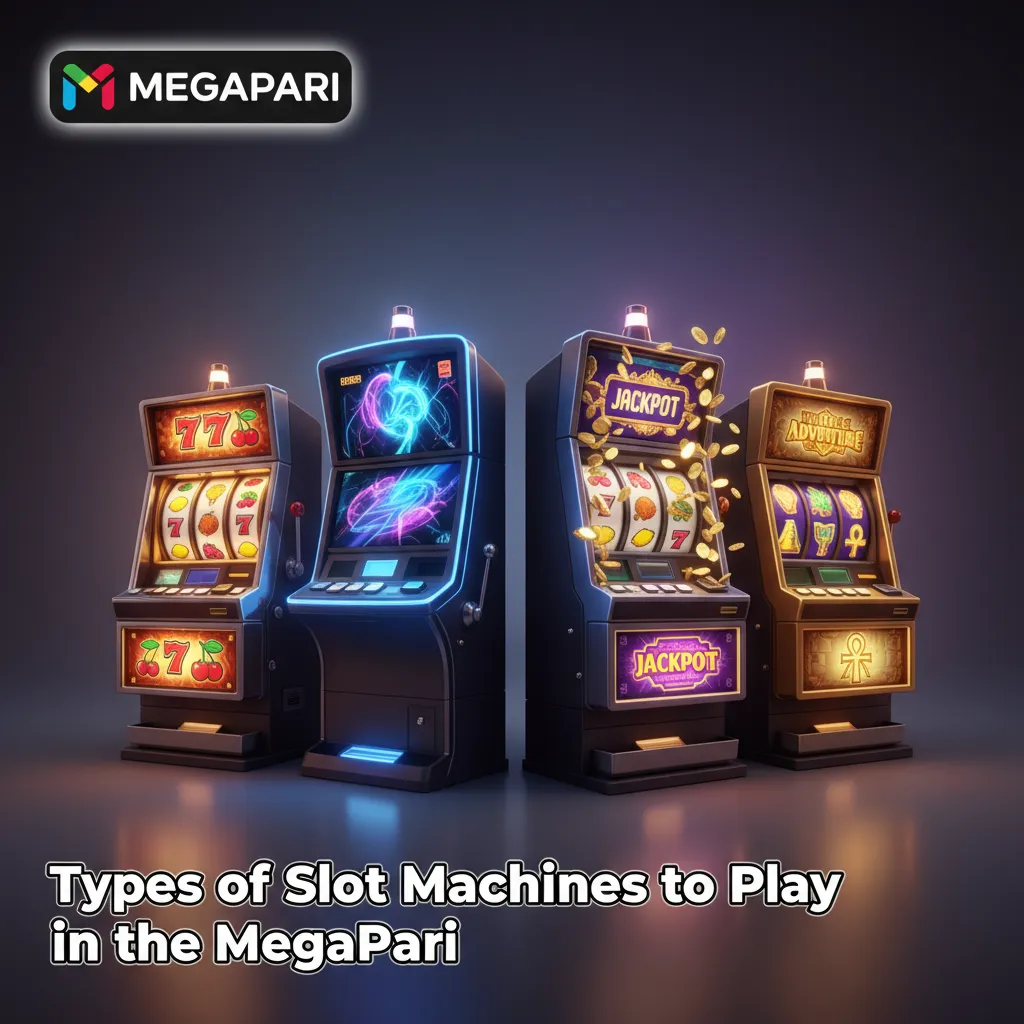 MegaPari slot types: classic 3-reel, video, Megaways, progressive/fixed jackpots, cluster pays, 243/1024 ways, Hold and Win
