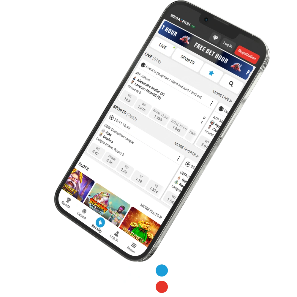 Enjoy gaming and sports with Megapari mobile app.