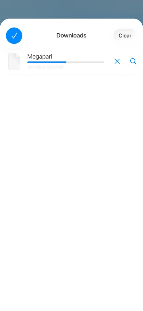 Wait untill Megapari iOS app downloads and install it.