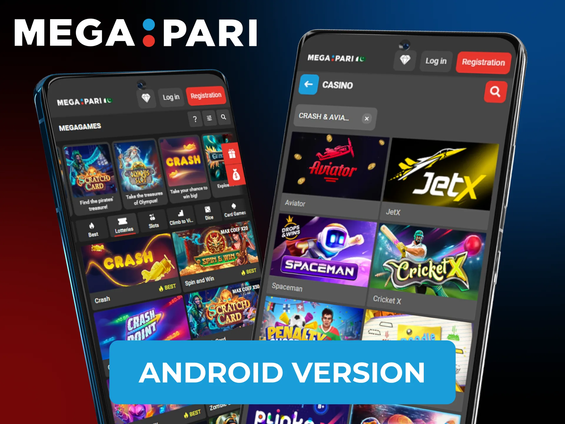 Get faster access for your favourite games from Android Megapari app.