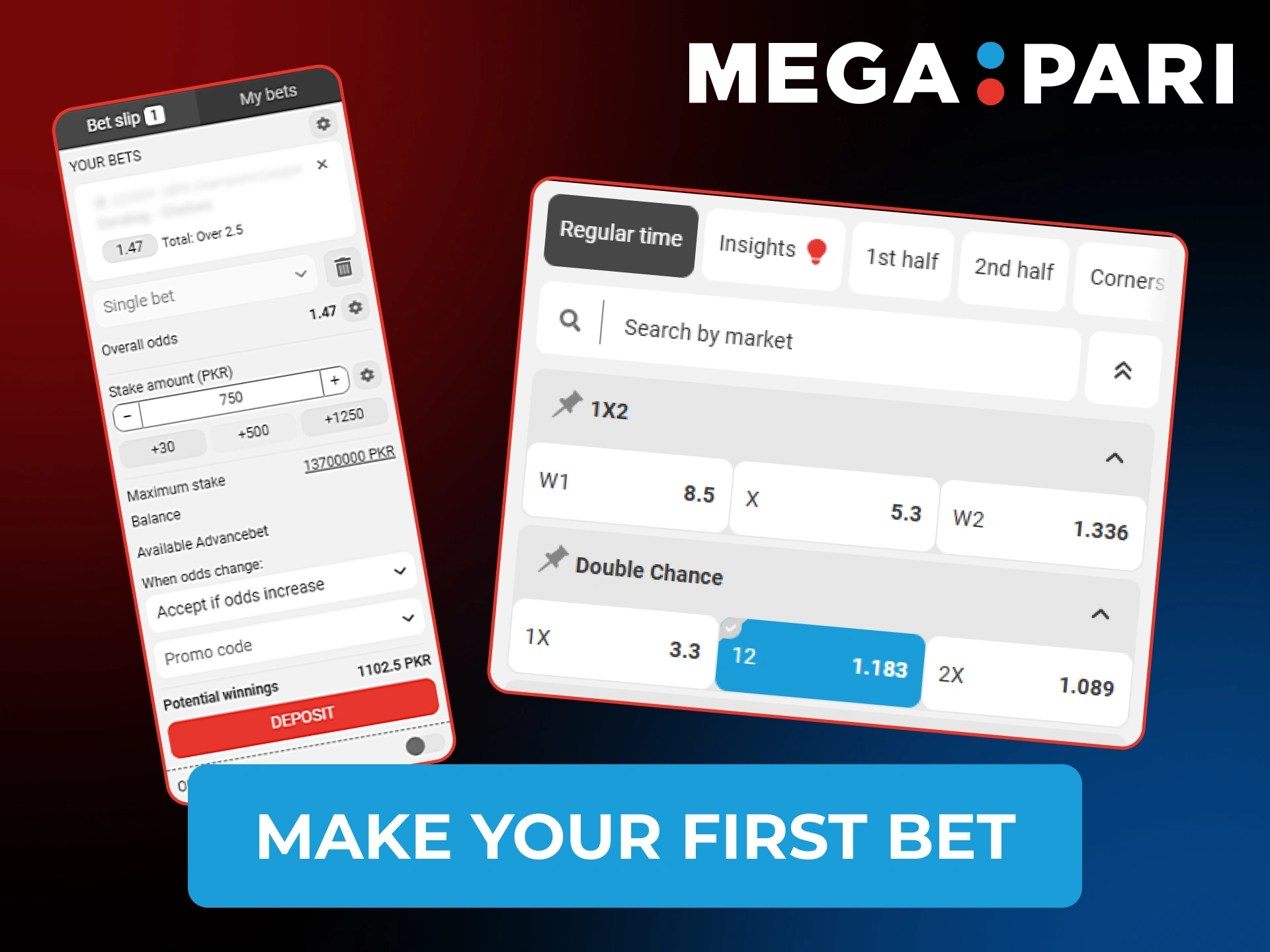 Follow those steps and make your first Megapari bet.