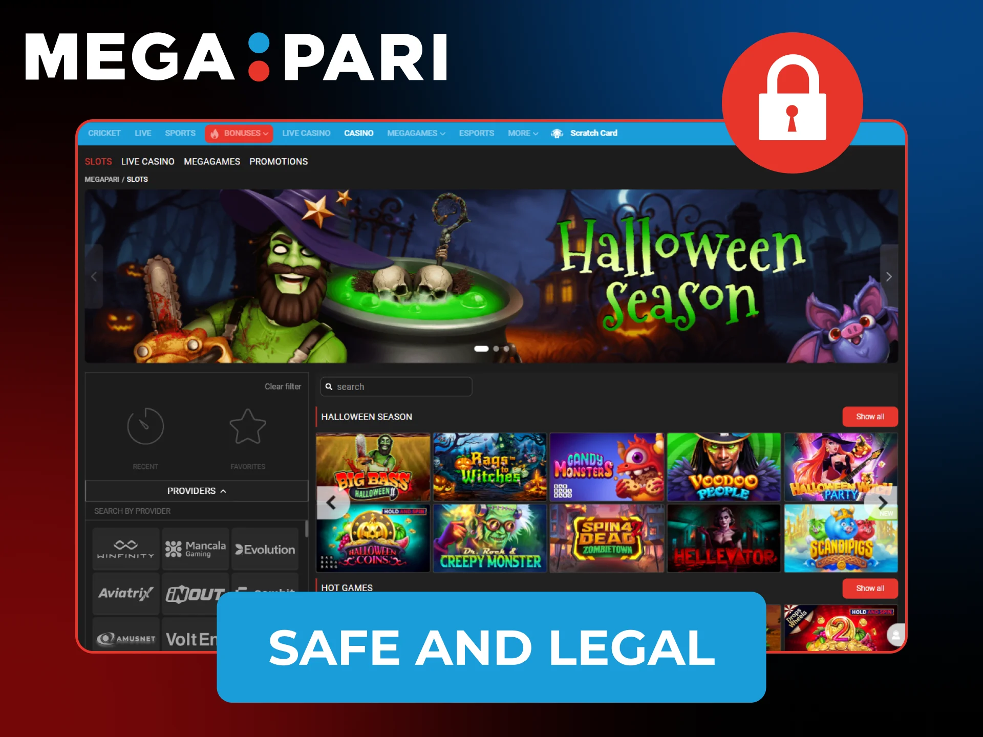 Play safely on trusted licensed source Megapari Casino.