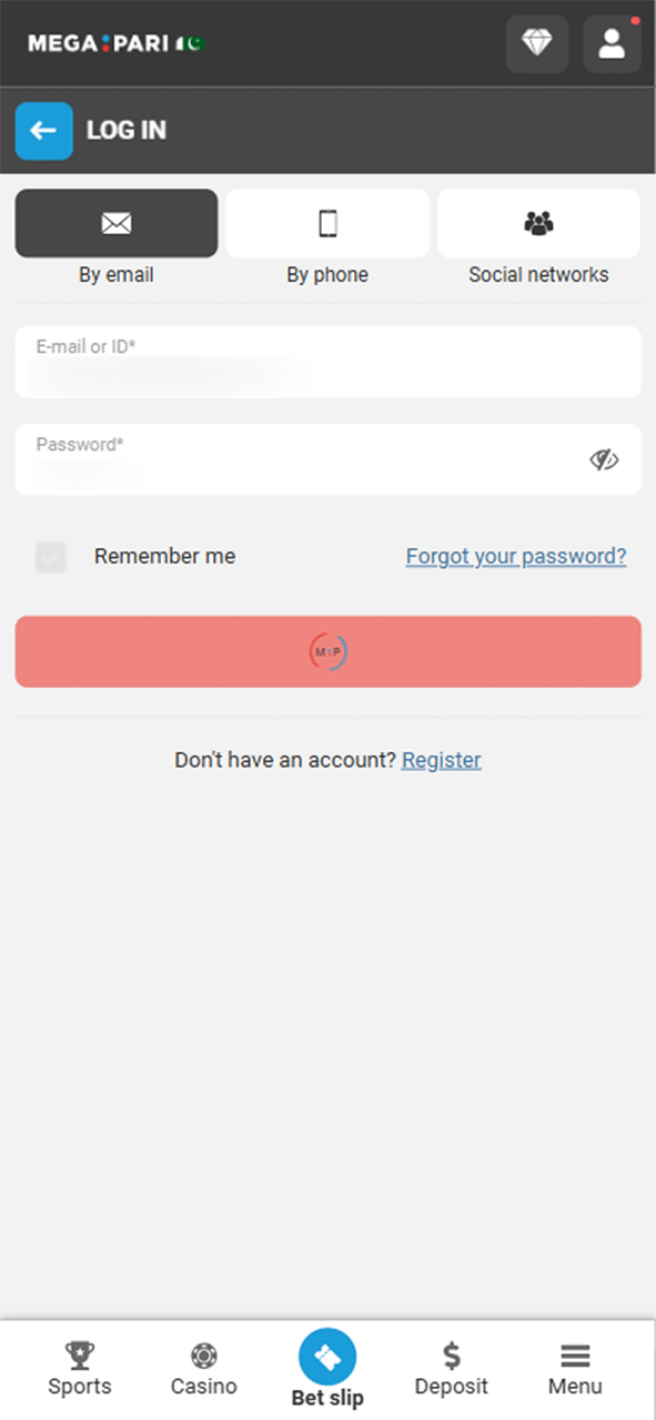 Check your phone app to pass 2FA at Megapari.