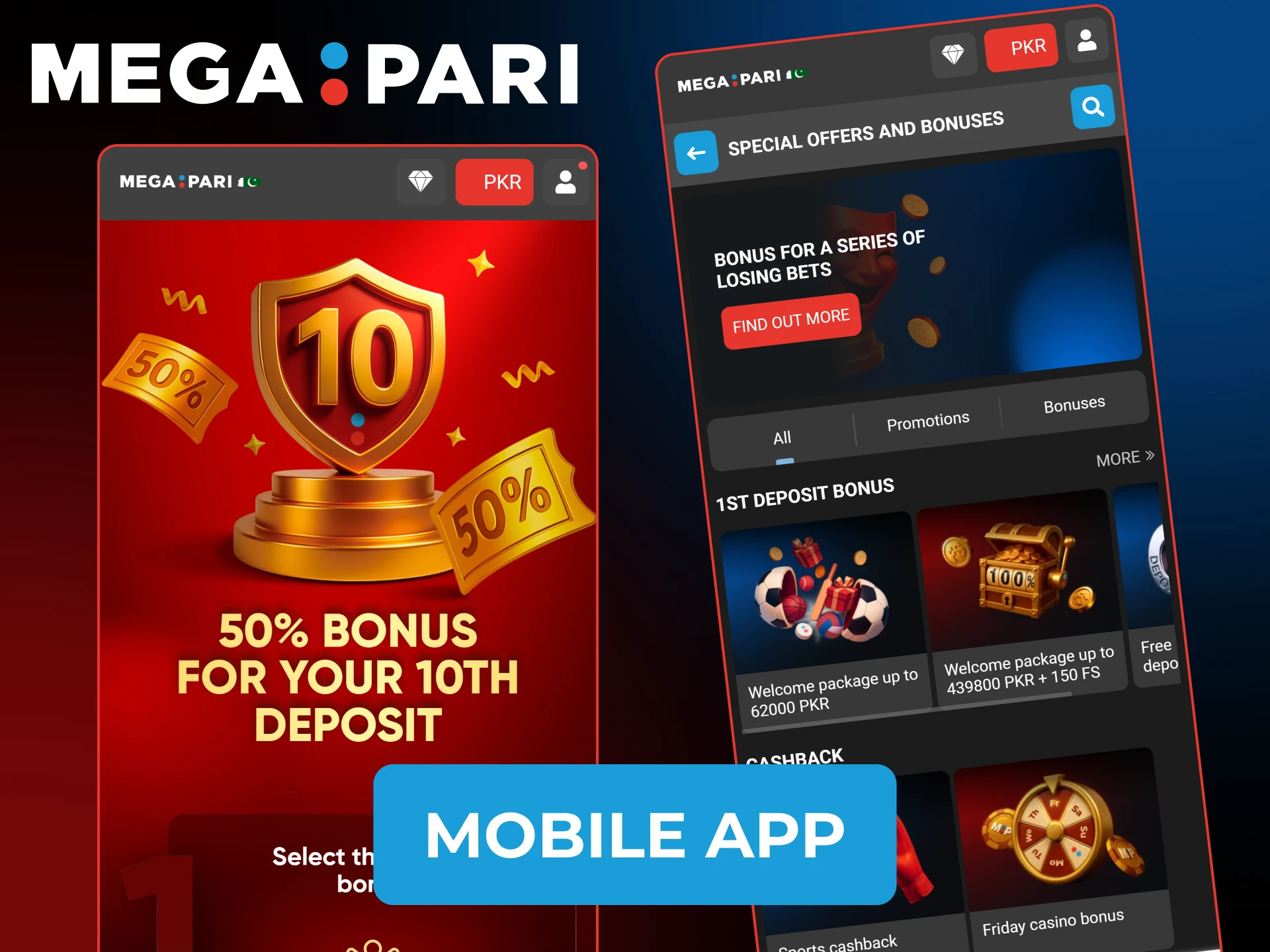 Discover how to use your bonus in the Megapari mobile app.