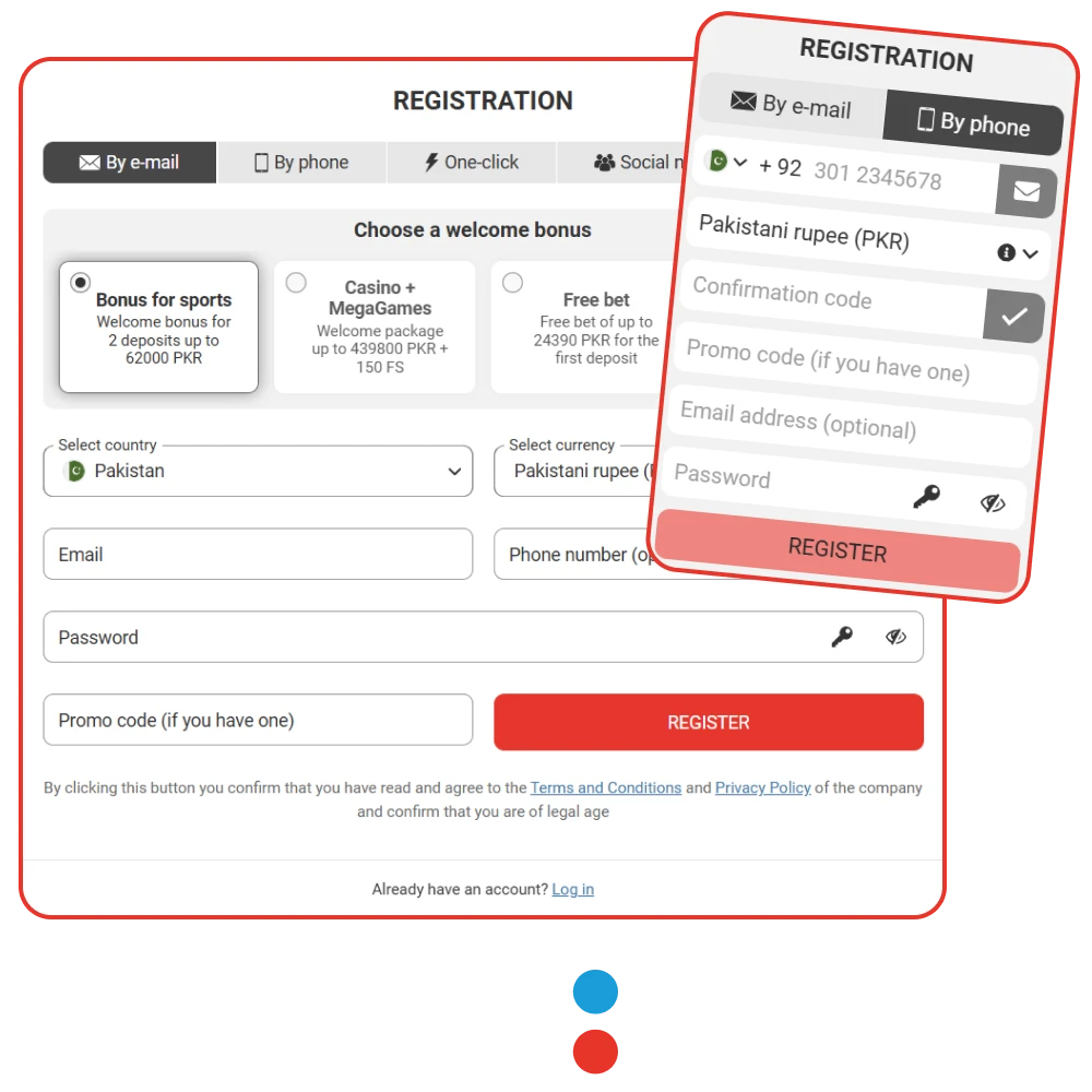 Create an account on the official Megapari website.