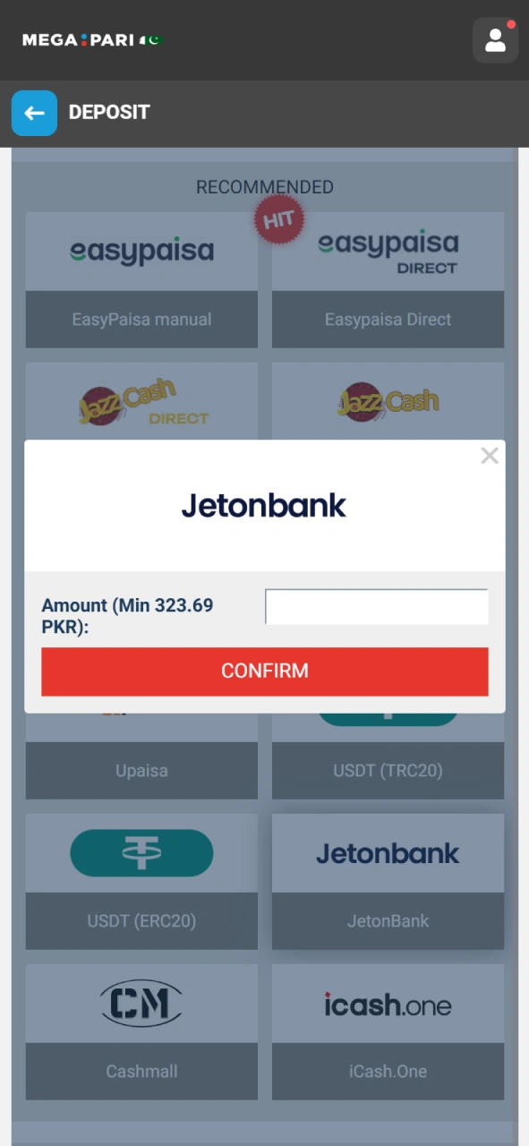 Top up your balance to place bets on MegaPari Aviator flights.