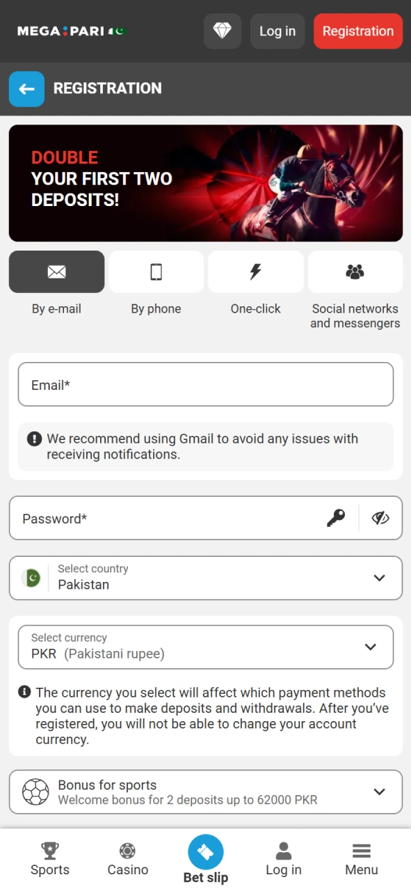 Sign up to access the MegaPari Cricket betting features today.