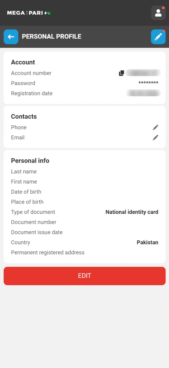 Complete account verification to secure your MegaPari Esports betting experience.